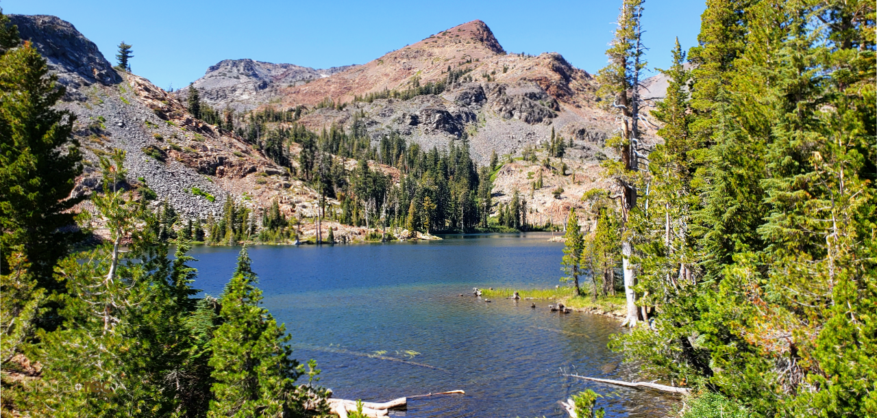 a mountain range in the background