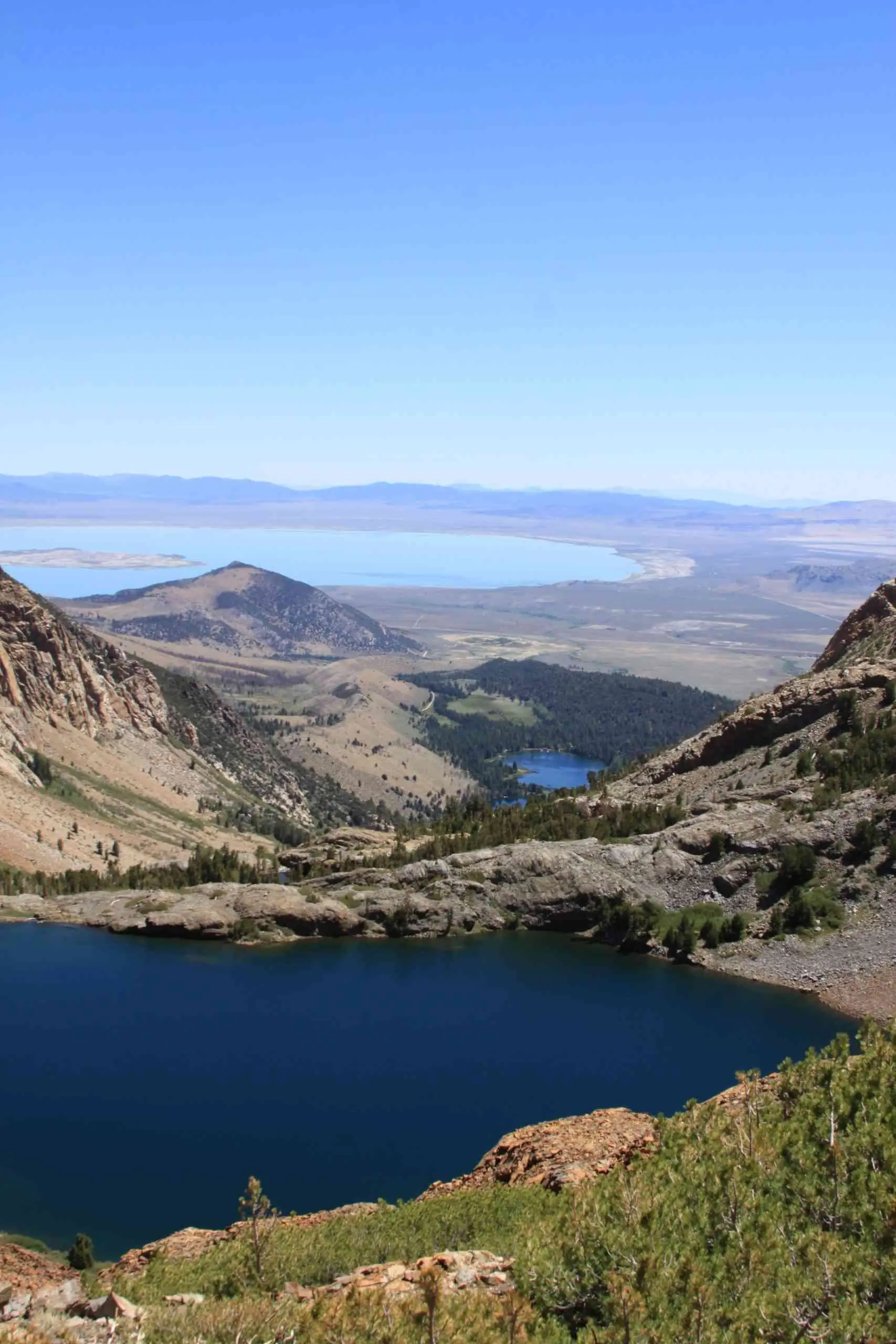 Ansel Adams Wilderness- Lower Sardine Lake and Mono Lake