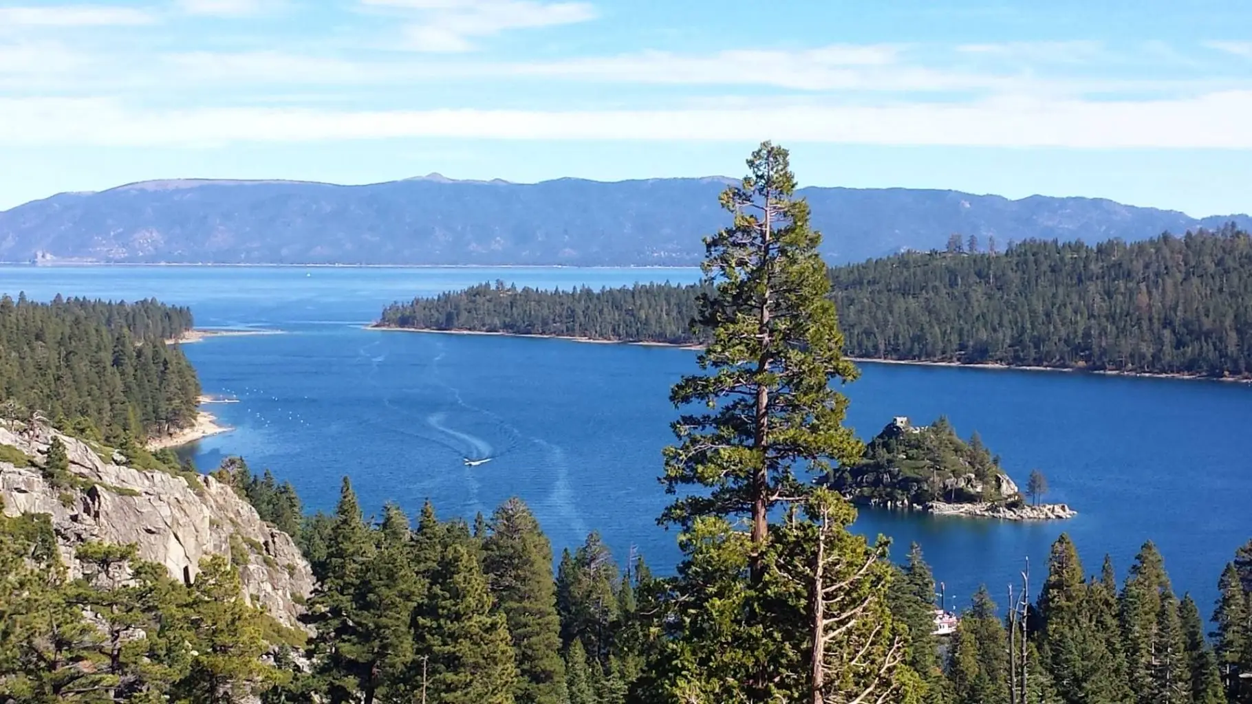 Hwy 89 shot of Emerald bay