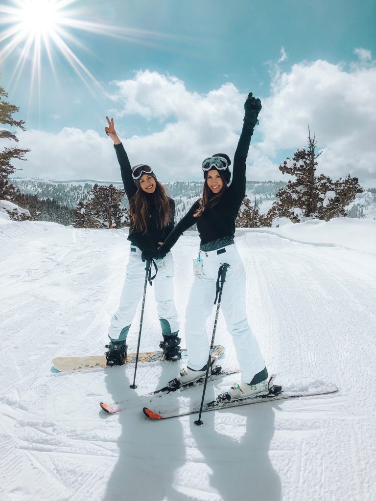 Ladies skiing