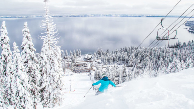 Skier Lake Tahoe