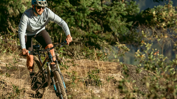 mountain biker wearing zeal sunglasses
