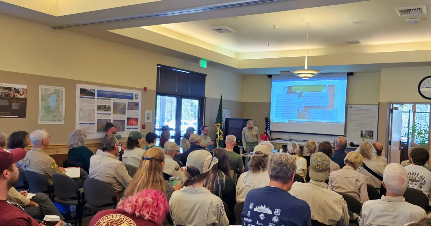 Don Lane Lake Tahoe Management Talks to Volunteers