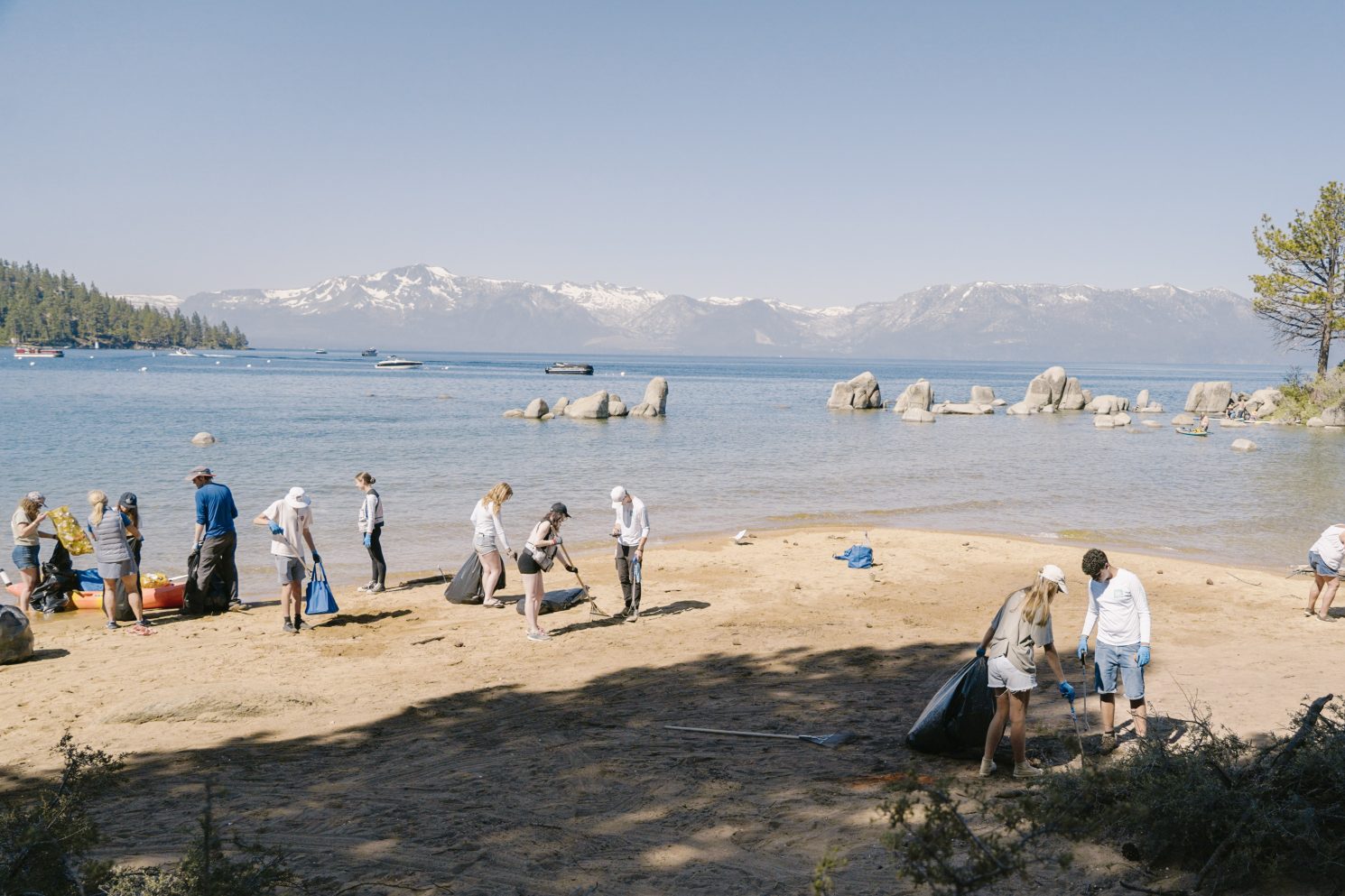 Tahoe beach clean up