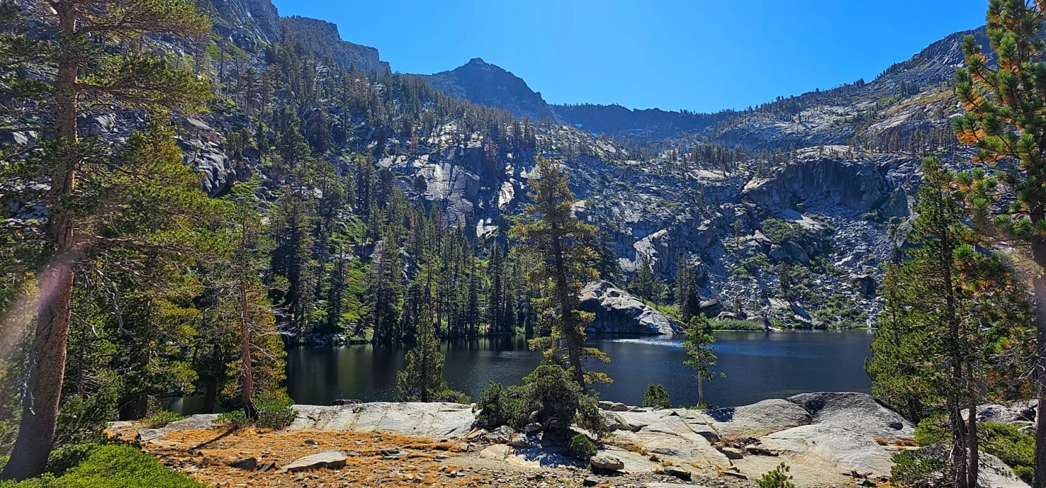 Snow Lake desolation wilderness, granite cliffs Mt tallac