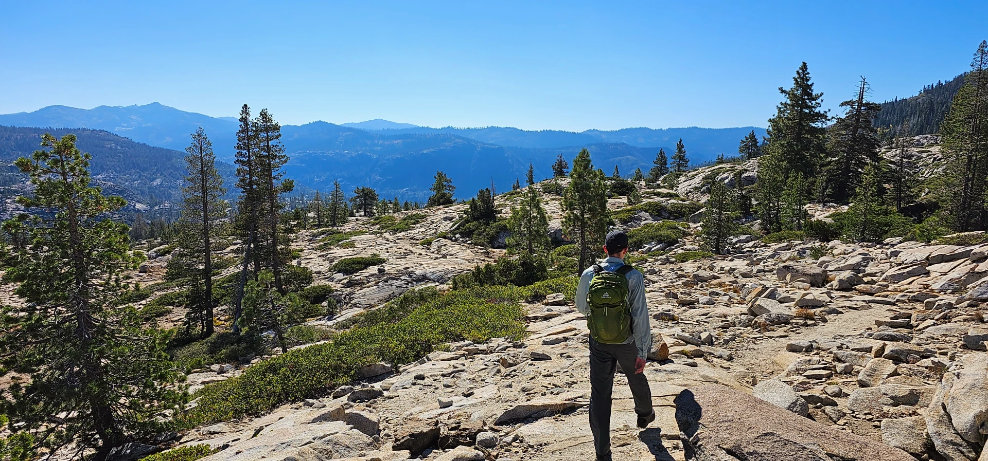 Guy Hiking Paradise Creek Trail Sierra Nevada