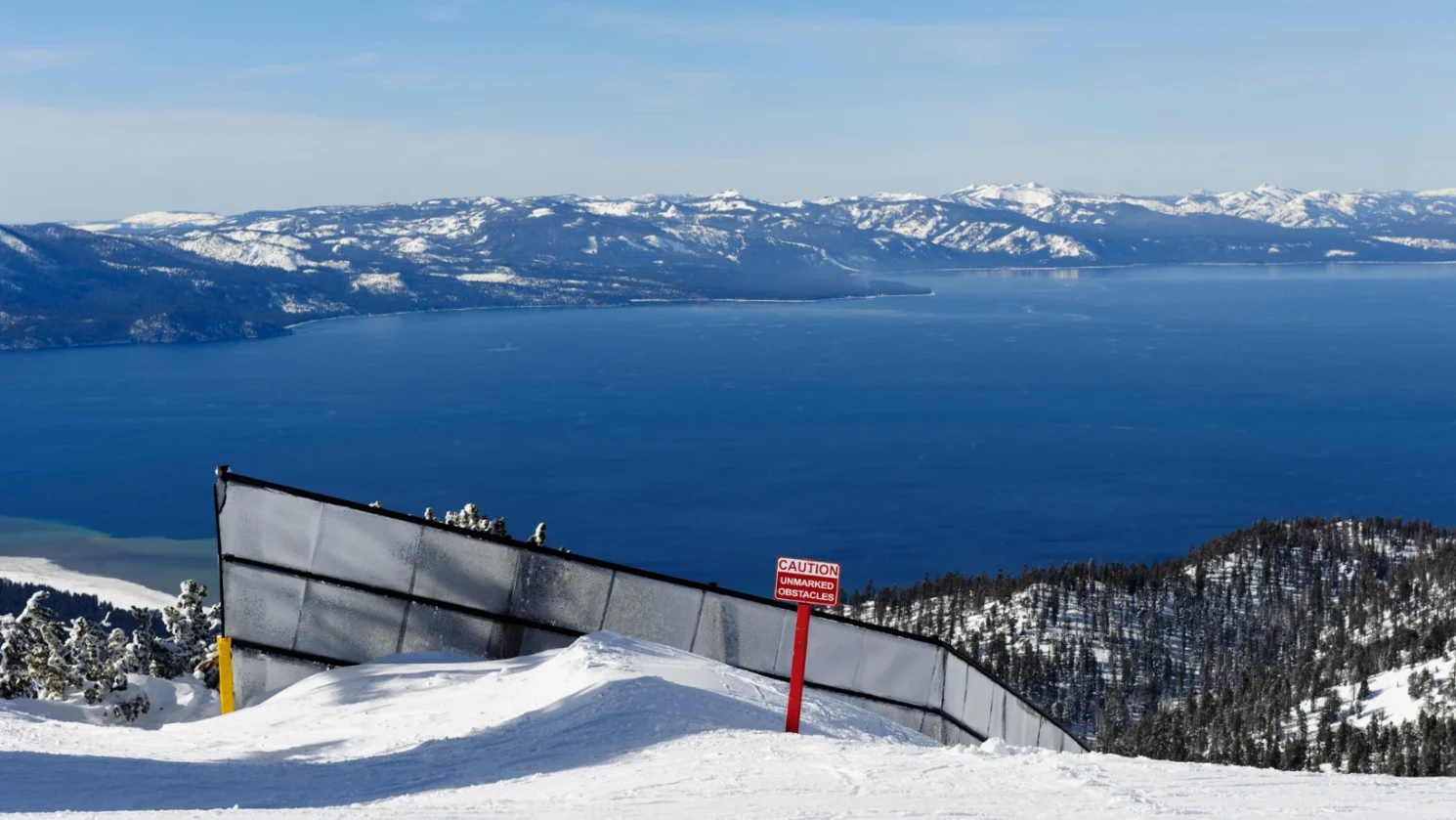 Lake Tahoe scenic from mountain slopes