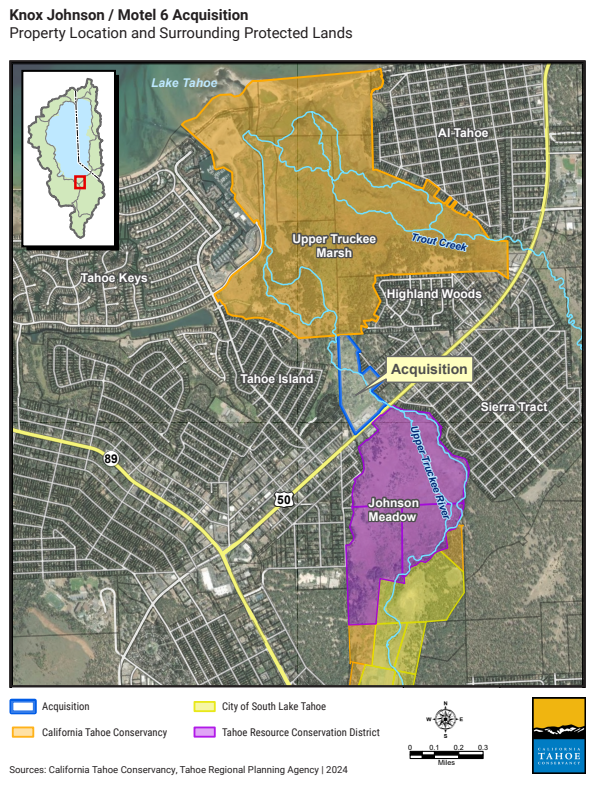 Map of Tahoe Meadows conservation efforts