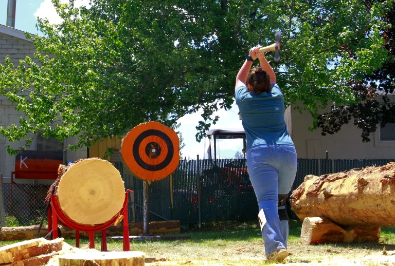 female axe throwing