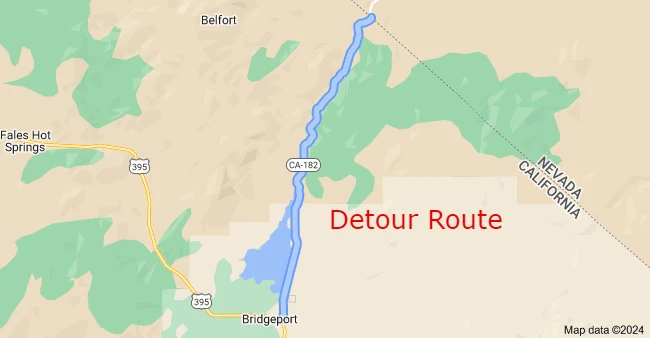 Map of Bridgeport detour