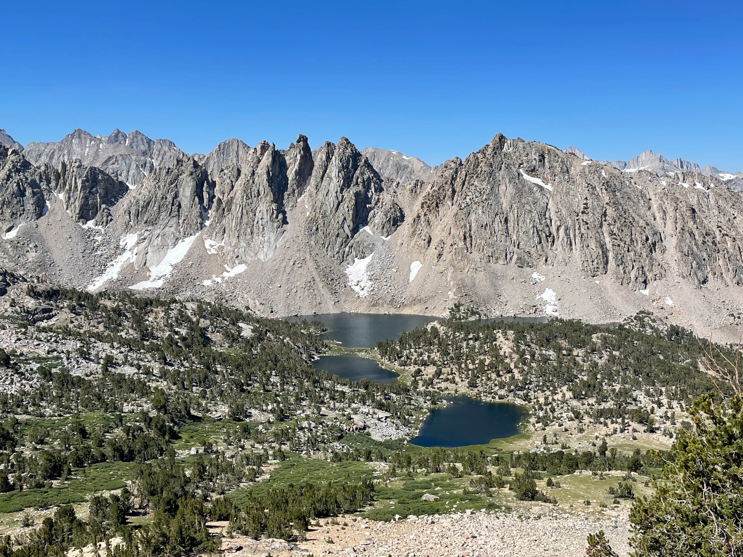 Backpacking Kearsarge Pass to Matlock and Kearsarge Lakes