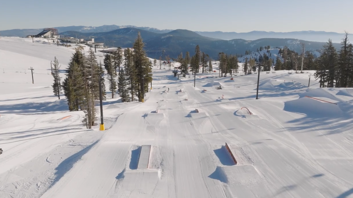 Groomed Ski runs on Palisades tahoe