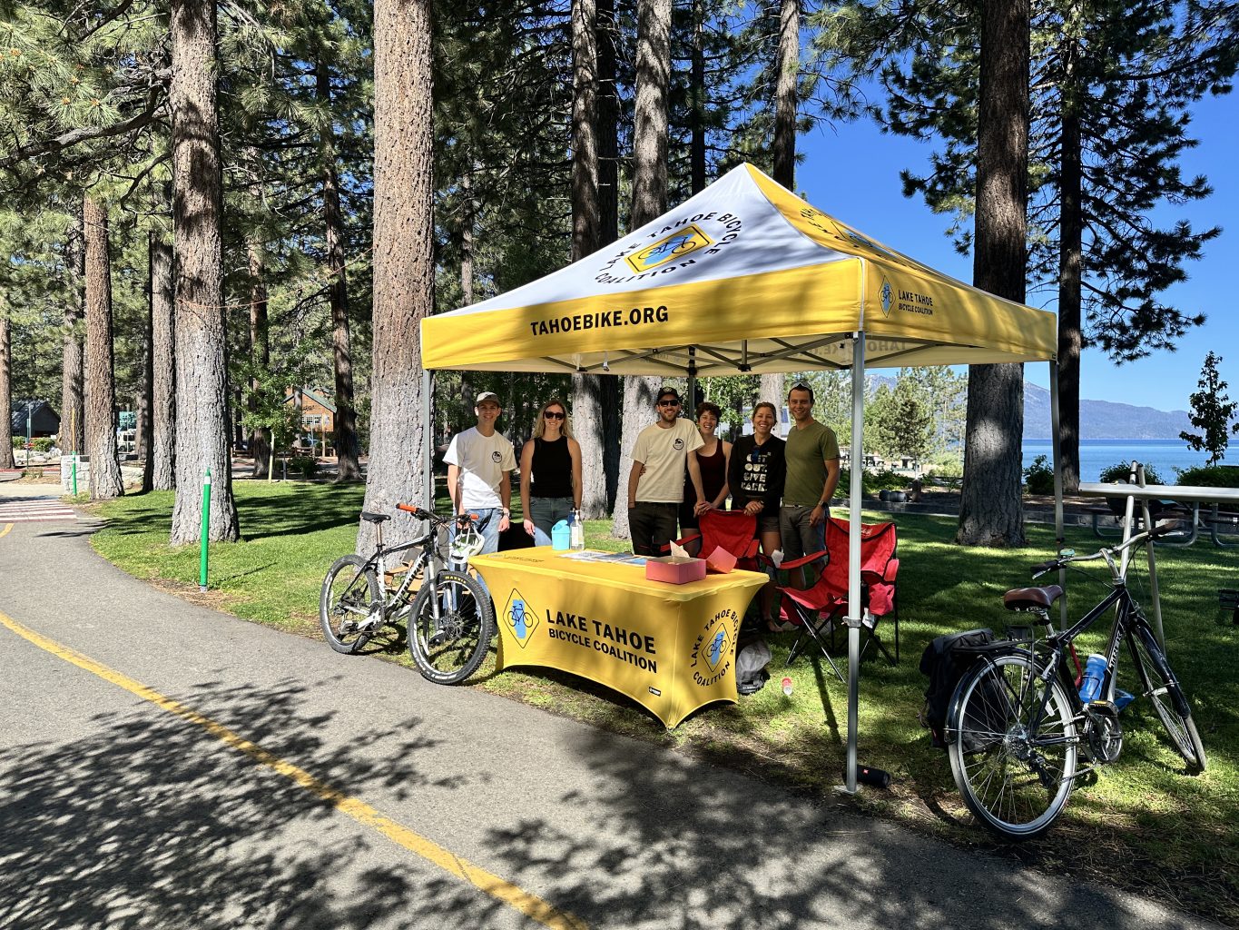 Volunteers gather The 20th annual Tahoe Bike Month,