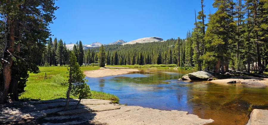 Tuolumne River and granite domes