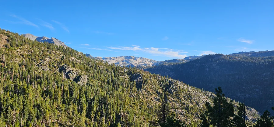 Sierra Vista view above Kennedy meadows on Highway 108- East Flange Rock in distance