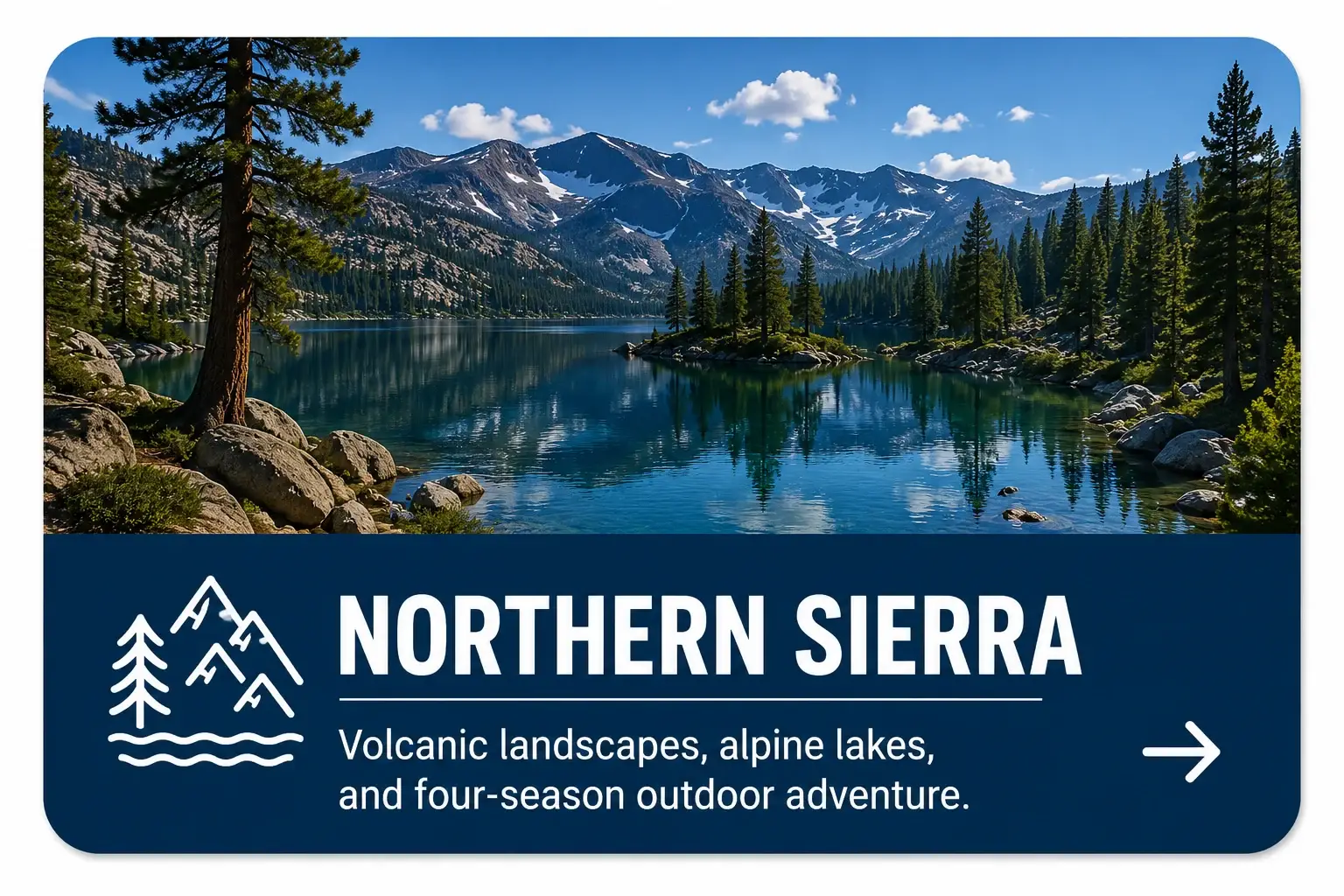 Northern Sierra Lake Card