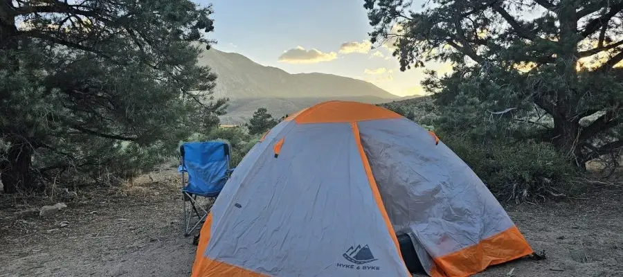 Camp site eastern sierra